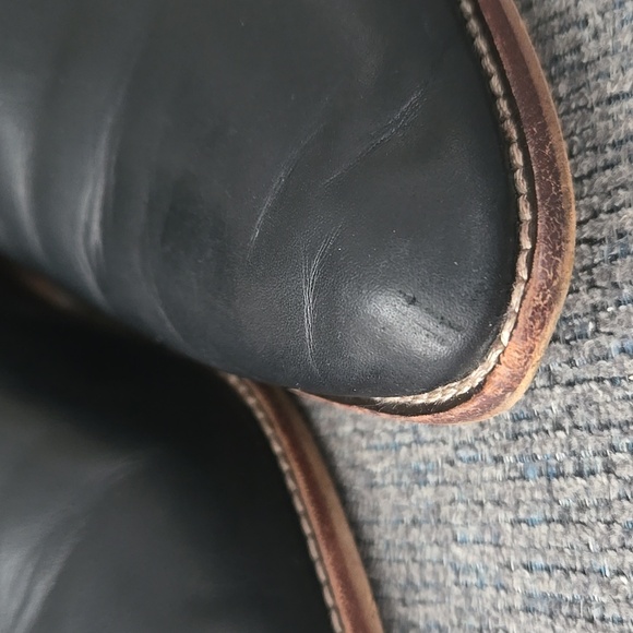 Madewell Black Leather Bonham Chelsea Western Ankle Booties Size 9.5 - Picture 16 of 16